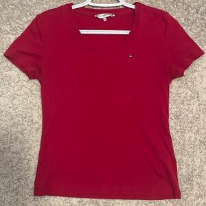 Tommy Hilfiger | Red V-Neck Top